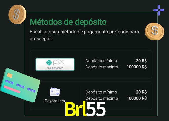 O cassino Brl55 oferece uma grande variedade de métodos de pagamento